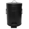 Autumn Alley Black Bathroom Trash Can with Lid