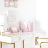 Blu Monaco 5 Piece Pink Office Supplies Desk Organizer Set