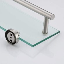 KES Glass Shelf 16" Tempered Glass Floating Shelf Wall Mount