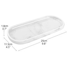 Resin Marble Pattern Soap Tray Bathtub Tray