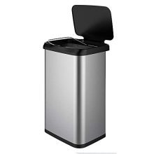 GLAD Extra Capacity Stainless Steel Sensor Trash Can