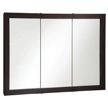 Framed Mirrored Medicine Cabinet in Espresso