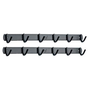 Hooks N Holders Matte Black 12 Wall Hooks Heavy Duty Wall Hanger