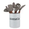 Large White Utensil Holder Kitchen Utensil Crock
