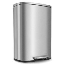 HEMBOR 13.2 Gallon(50L) Trash Can, Stainless Steel