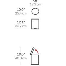 simplehuman Gallon Round Bathroom Step Trash Can