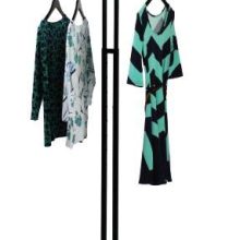 SSWBasics Black 2-Way Clothing Rack with Black Straight Arms