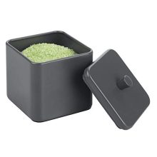 mDesign Metal Bathroom Vanity Countertop Storage Organizer Canister