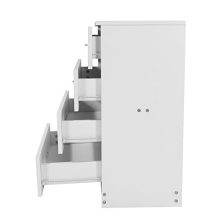 Panow 4-Drawer Dresser White Wood Cabinet
