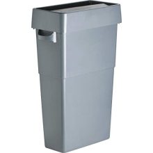 Plastic Space Saving Waste Container, 23 gallon