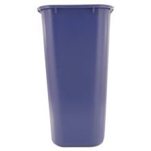 Blue Plastic Resin Deskside Recycling Can, 10 Gallon