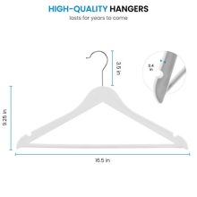 Wood-Look Plastic Coat Hanger Pack