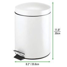 mDesign Modern 1.3 Gallon Trash Can Wastebasket