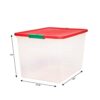 64 Quart Storage Bins with Lids, Perfect for Organizing Decorations, Stackable Design - 2 Count