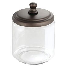 Organizer Canister Jar Set for Cotton Swabs, Cotton Rounds