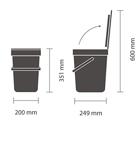 Brabantia Sort & Go Waste Bin 12 L, Mint