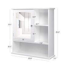 VASAGLE Mirror Cabinet, Bathroom Wall Storage Cabinet