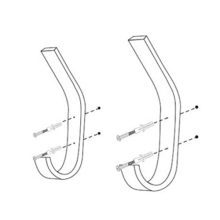 Natural Wooden Coat Hooks Wall Mounted