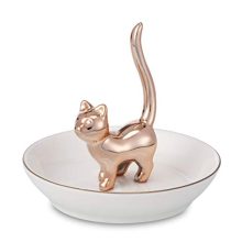 POMIDEA Cat Luck Cutie Ceramic Ring Holder Jewelry