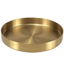 Round Tray Stainless Steel Platter Bathroom