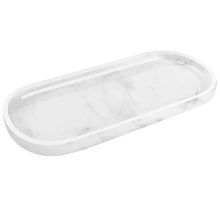 Resin Marble Pattern Soap Tray Bathtub Tray