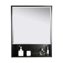 Storage Cabinet with Mirror Adjustable Wall Mounted Cabinet Black