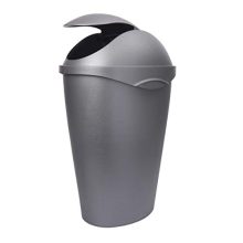Umbra , Nickel Swinger 12-Gallon Swing-Top Waste Can