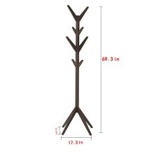 Neasyth Rubber Wood Coat Rack Entryway Standing Hall