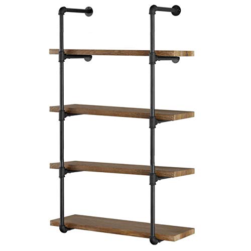 Industrial Wall Mount Iron Pipe Shelf