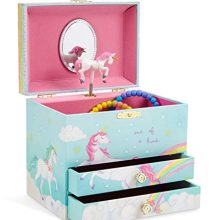 Unicorn and Rainbow Musical Jewelry Box