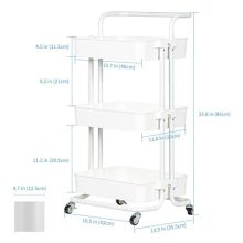 3 Tier Mobile Utility Cart: The Ultimate Storage Organizer