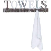 Dual-Hook Towel Hanging Rack with Cutout Letters