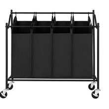 SONGMICS Cart Sorter Rolling Laundry Basket Hamper