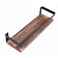 Bathroom Storage Shelf Wall Mounted Set of 2,Rustic Wood Floating Shelves