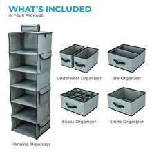 SMIRLY Hanging Closet Organizer Shelves.