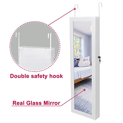 ZENY Jewelry Armoire Jewelry Organizer with Full Mirror