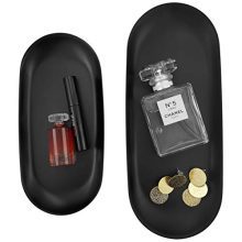 Black Bathroom Trays for Counter