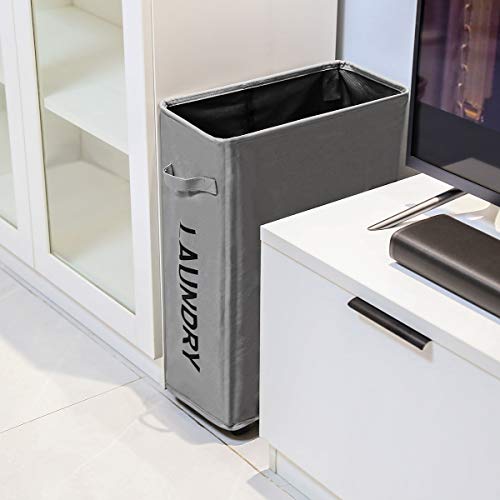 Chrislley 45L Slim Rolling Laundry Hamper Wheels