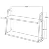2-Tier Floating Wall Shelves in Carbonized Black Rustic Wood