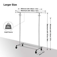 Greenstell Garment Rack with PVC Cover on Wheels