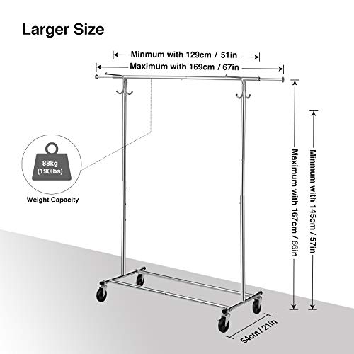 Greenstell Garment Rack with PVC Cover on Wheels