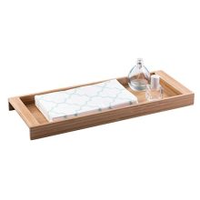 Bamboo Bathroom Tray - Stylish Wooden Organizer for Tissues, Candles, and Bathroom Essentials