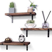 Rustic Wood Floating Shelves Farmhouse Wooden Wall Shelves