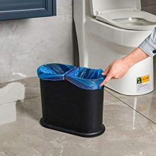 KLGO 10 Liter Slim Plastic Trash Can with Lid
