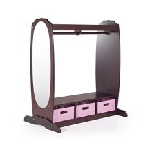 Armoire with Rack, Toy Bins and Full Mirror