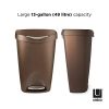 Umbra , Bronze Brim Large Kitchen Trash Stainless Steel