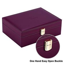 Elegant Jewelry Box Organizer for Ladies – 2-Layer PU Leather Case for Necklaces, Rings, & Bracelets