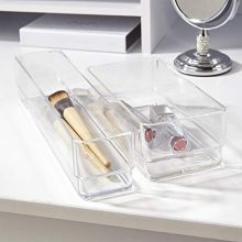 STORi Clear Plastic Makeup & Vanity Drawer Organizers