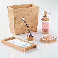 Chic Bamboo Organizer Tray - A Stylish Solution for Makeup Essentials and Bathroom Accessories