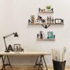 Rustic Wood Wall Shelves, Storage Shelves for Bedroom